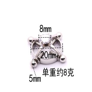 Amazon European and American Funny Stainless Steel Diamond Rings Electroplated Hypoallergenic Nail Chest
