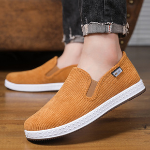 Spring and Summer New Corduroy Old Cloth Shoes Casual Soft Bottom Breathable Casual Shoes Multicolor Optional Slip-on Lazy Shoes