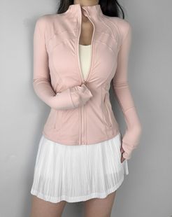 Lulu тот же бархатный костюм для йоги куртка с воротником Define Slim Slim Спортивный досуг Фитнес Женское пальто