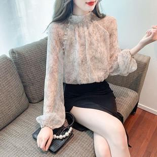 Chiffon Shirt Women's Autumn 2024 New Women's Elegant Small Shirt Fashion Western Style Fashionable Long Sleeve Early Autumn Women's Top