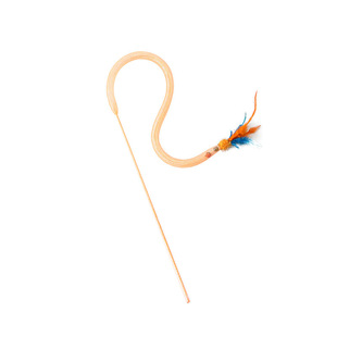 Cross-border New Snake-shaped Elastic Mesh Pipe Feather Cat Toy Stick Self-hi Intercedness Interactive Cat Toy Cat Toy