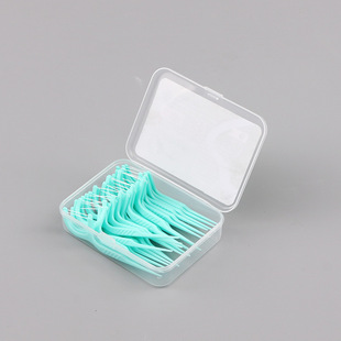 25 PCs mint boxed dental floss stick portable toothpick tooth seam cleaner tooth cleaning flat thread tooth picking stitching