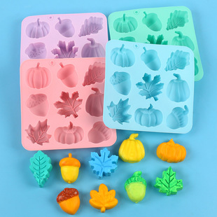 A variety of cartoon chocolate mold pumpkin flowers candy chocolate ghost villain silicone mold baking mold