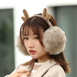 Cyber Celebrity Antler Earmuffs Earmuffs Warm Women's Ear Warming Earmuffs Korean Style Cute Earmuffs Winter Adult Earmuffs