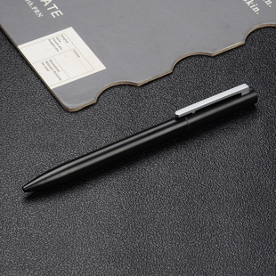 Wholesale black business metal signature pen rotating metal gel pen enterprise gift advertising pen custom logo