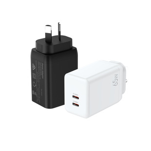 SAA Certified PD65W Australian Charger GaN Gallium Nitride 2C1A Lipstick Fast Charging AUPLUG Charging Head
