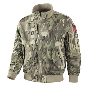 Cross-border Foreign Trade 2024 Spring and Autumn New Air Force Flying Suit Solid Color Army Green Casual Baseball Jacket