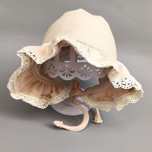 Baby Hat Spring and Autumn Princess Ruffled Autumn and Winter Infant Korean Ear Protection Newborn Baby Girl Fetal Hat Palace
