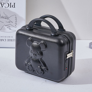 Violence bear hand luggage makeup small suitcase 14 inch 2022 new password box portable mini storage box