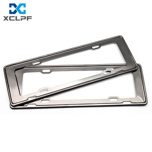Factory supply new carbon fiber stainless steel license plate frame mirror license plate frame narrow side thin side thick license plate frame