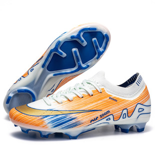 Cross-border New Seamless Flying Weaving European Cup Low-top Football Shoes Junior Spike Professional Training Sports Shoes