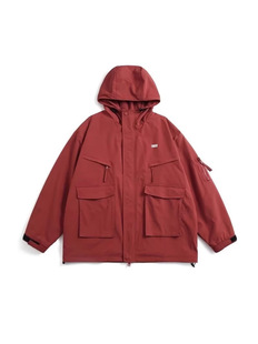 New Spring and Autumn Japanese Outdoor Sports Jacket Men's and Women's Loose Hooded Jacket Mountaineering Suit Functional Jacket Coat