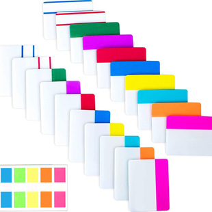 Cross-border color index stickers transparent sticky note waterproof and writable translucent sticky note stickers strong adhesive label stickers