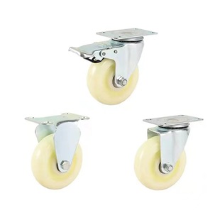 Manufacturer Supply of Benny Casters, Silent and Wear-resistant Nylon Material Casters, Large White Nylon Casters for Trolley