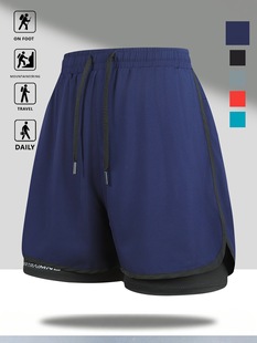 Cross-border Men's Quick-drying Breathable Running Shorts with Zipper Pocket New Summer 2025 Loose Outer Wear Sports Shorts