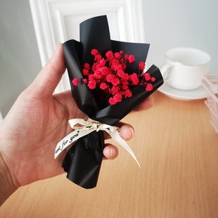 Factory Supply Mini Gypsophila Dried Flower Bouquet Instagram Photo Props Gift Box Decorative Bouquet Set Box with Flowers