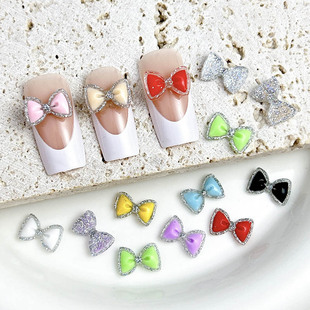 Shake the sound explosion bow nail art jewelry small fragrant wind cream small bow tie Joker nail accessories live wholesale