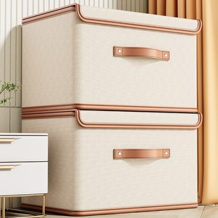 Oxford Cloth Flip Cover Conjoined Storage Box with Lid Clothes Oxford Cloth Storage Box Clothes Household Finishing Artifact Box Basket