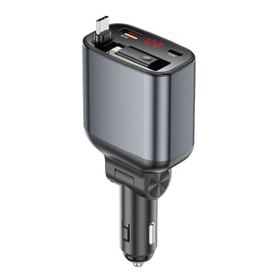 Private model new retractable car charger three-in-one super fast charger 105W car charger PD45W notebook charger