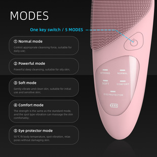 Electric Facial Wash Pore Cleaner Rechargeable Silicone Facial Cleanser for Women and Men Sonic Vibration Facial Brush