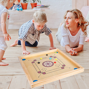 Wooden new style crown chess player playing Chess double puzzle desktop game parent-child interactive toys wholesale