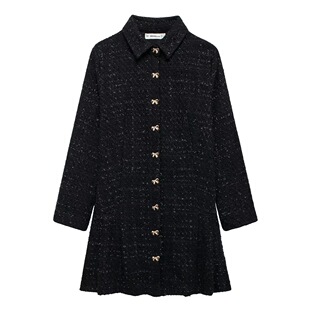 Taop&Za New Autum Women's Elegant Style Mini Lapel Long-Sleeved Dress 4387703