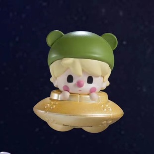 Bubble Mart POP BEAN Flash Small UFO Cute Series Doll Bubble Mart Cute Sitting Blind Box