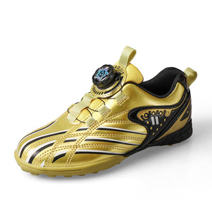 Cross-border golden children's rotating buckle football shoes boys and girls sports shoes broken nails Primary School students competition training shoes