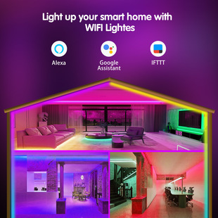Ноябрь 2020 Новый 5050RGB Голая доска Музыка 18 Lights/M WIFI + Bluetooth Dual Mode Lights костюм