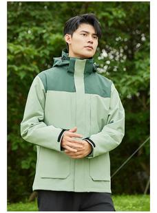 High-end custom assault clothing three-in-one autumn and winter thickened two-piece overalls pressure adhesive removable windproof waterproof