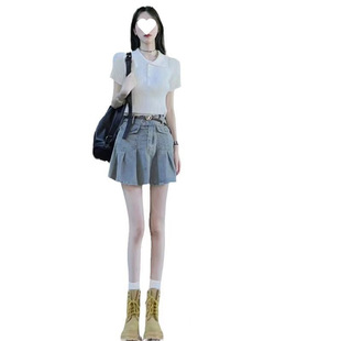Summer Salt Style Outfits for Petite Women, Light Mature Style, Hong Kong Style Sweet and Spicy Street Tops