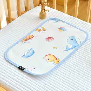 Newborn Baby Ramie Cloud Pillow Baby Summer Cool Tencel Sweat Absorbing Breathable Pillow Flat Pillow Anti-Spitting Pillow