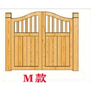 Outdoor Anti-corrosion Wooden Door Solid Wooden Door Carbonized Fence Door Antique Wooden Door Courtyard Outdoor Arch Waist Door Garden