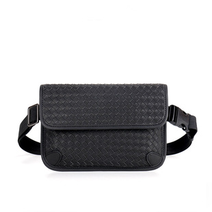 Prius Brand New Men's Crossbody Bag Oil Wax Leather Woven Chest Bag Fashion Waist Bag Trendy Brand Backpack for Men and Women