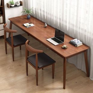Long Book Table Solid Wood Leg Rectangular Desk for Double Students Learning to Write Computer Desk Home Workbench
