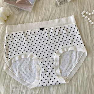 6052 high-value wave lace underwear mid-high waist comfortable soft girl French light luxury retro hip
