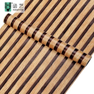 45 Wood striped wallpaper background wall desk cabinet renovation stickers waterproof instant stickers pvc wallpaper self-adhesive wholesale