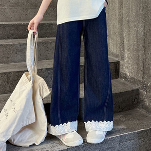 Girls Korean Style Fashion Casual suit Big Kids Summer New Style Western Style Striped Tie Short Sleeve Trousers Two-piece Set