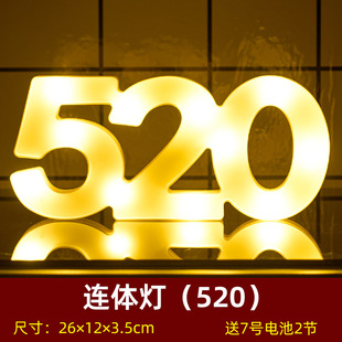 Factory direct atmosphere light happy birthday decorative plate proposal props pink girl led number letter light plate