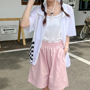 Summer 2024 New Korean style artistic style simple all-match skin-friendly breathable lightweight coat fashionable short sleeve sun protection clothing for women