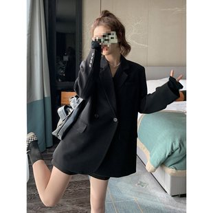 Black Suit Jacket for Women 2025 Spring and Autum New Style Small Korean Style Casual Loose Slim Suit