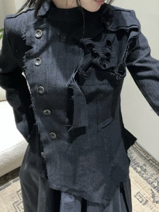 Handmade Stereo Rose Wool Blazer