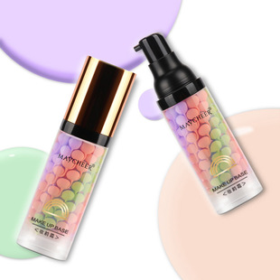 Meisier Makeup Pre-emulsion Tri-color Face-fixing Isolation Cream Moisturizing Refreshing and Dressing Brightening Skin Color Lasting Base-on Plain Cream
