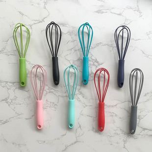 6 Inch Silicone Egg Beater Egg Cream Beater Mini Kids Kitchen Baking Tools