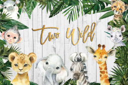 Tropical Jungle Hunting Photography Background Children 1st Wild Newborn Baby Birthday Party Family Photo Background