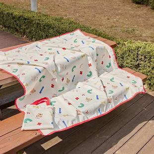 Ins Style Cartoon Animal Carpicnic Mat Outdoor Moisture-proof Mat Spring Outing Lawn Mat Going Out picnic Cloth Camping Mat