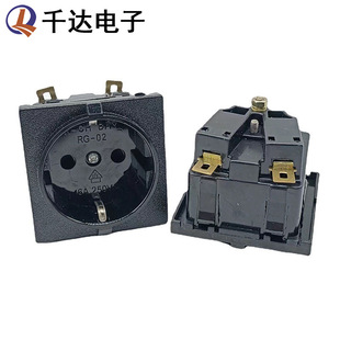 European and German Standard French Standard Socket Rg-02 Card-Type European-Style German Power Socket with Protective Door 16A 250V