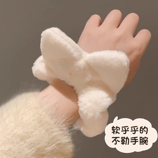 South Korea Hairy Hair Rope Cute Kitten Plush Large Intestine Hair Ring 2024 New Autumn and Winter Rubber Band Hair Rope Hair Accessories