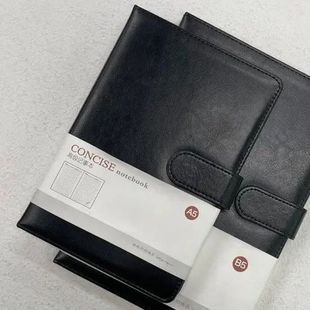 Magnetic Buckle Office Notepad A5 Notebook Soft Leather Business Notebook Random Color Single Book