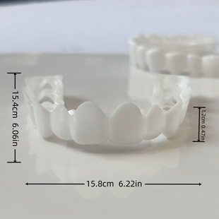 Denture Set Hole Upper and Lower Teeth Simulation Denture Paste Denture Set New Package Assembly Tweezers 6 Language Instructions